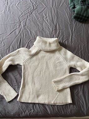 American Eagle Cream Turtleneck Sweater